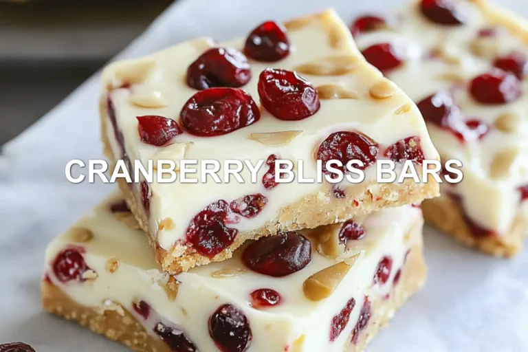 Easy Cranberry Bliss Bars Recipe: Irresistibly Good