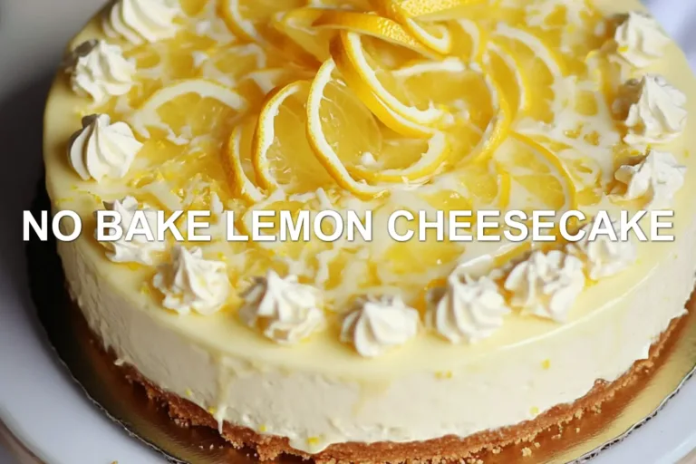 Irresistible No-Bake Lemon Cheesecake: Easy to Make