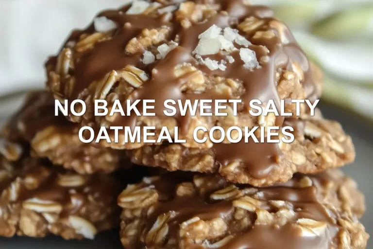 How to Make No Bake Sweet Salty Oatmeal Cookies