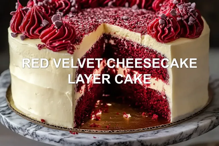 Red Velvet Cheesecake Layer Cake Perfect and Easy