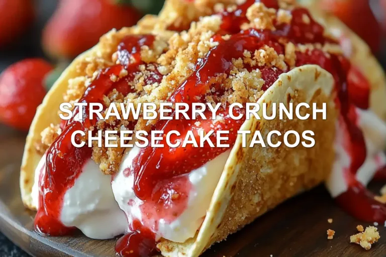 Easy Strawberry Crunch Cheesecake Tacos for Everyone