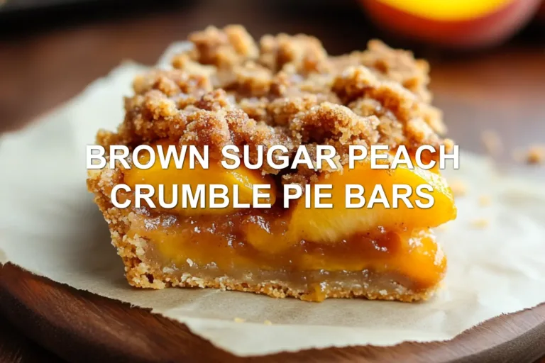 Best Brown Sugar Peach Crumble Pie Bars Simple Recipe