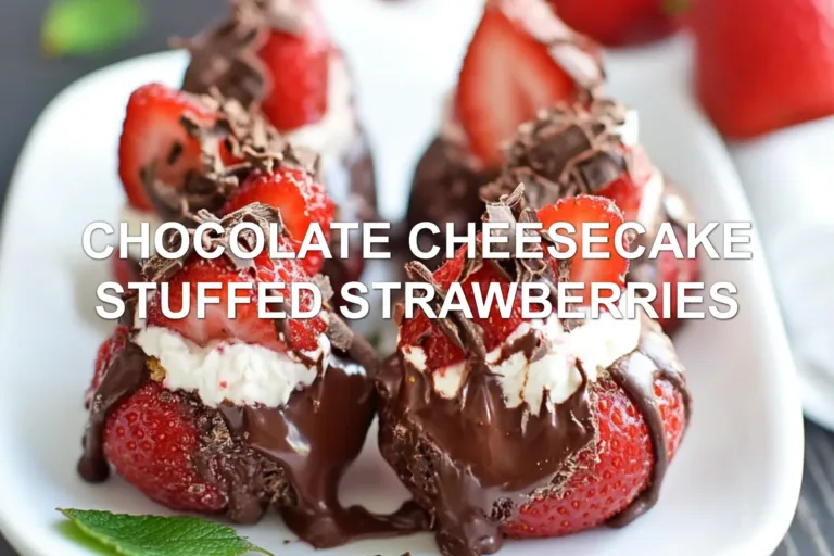 Easy Chocolate Cheesecake Stuffed Strawberries Recipe for Love
