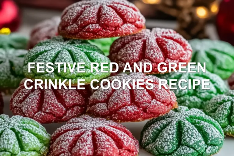 Festive Red and Green Crinkle Cookies Easy Guide
