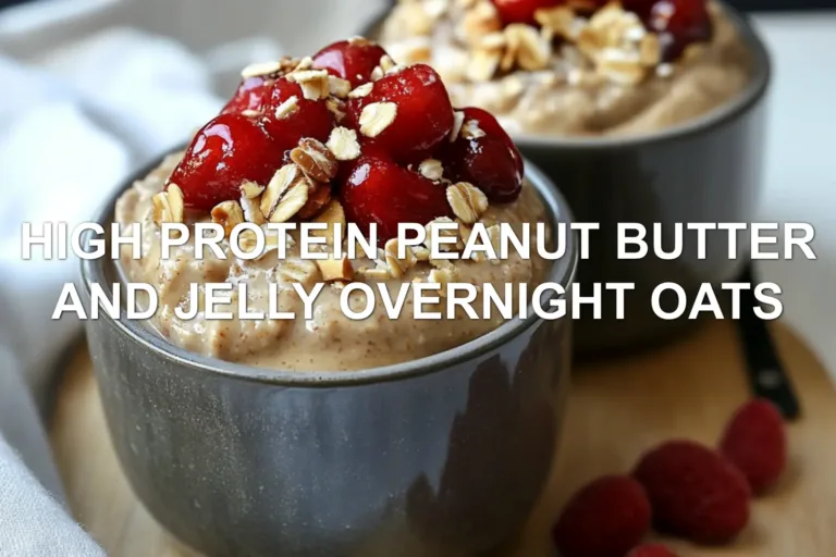 Best High Protein Peanut Butter and Jelly Overnight Oats Recipe