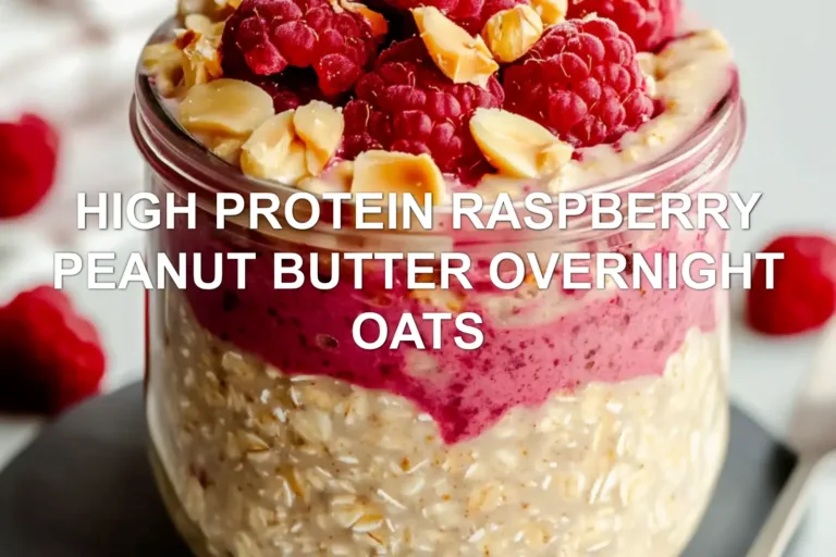 Best High Protein Raspberry Peanut Butter Overnight Oats