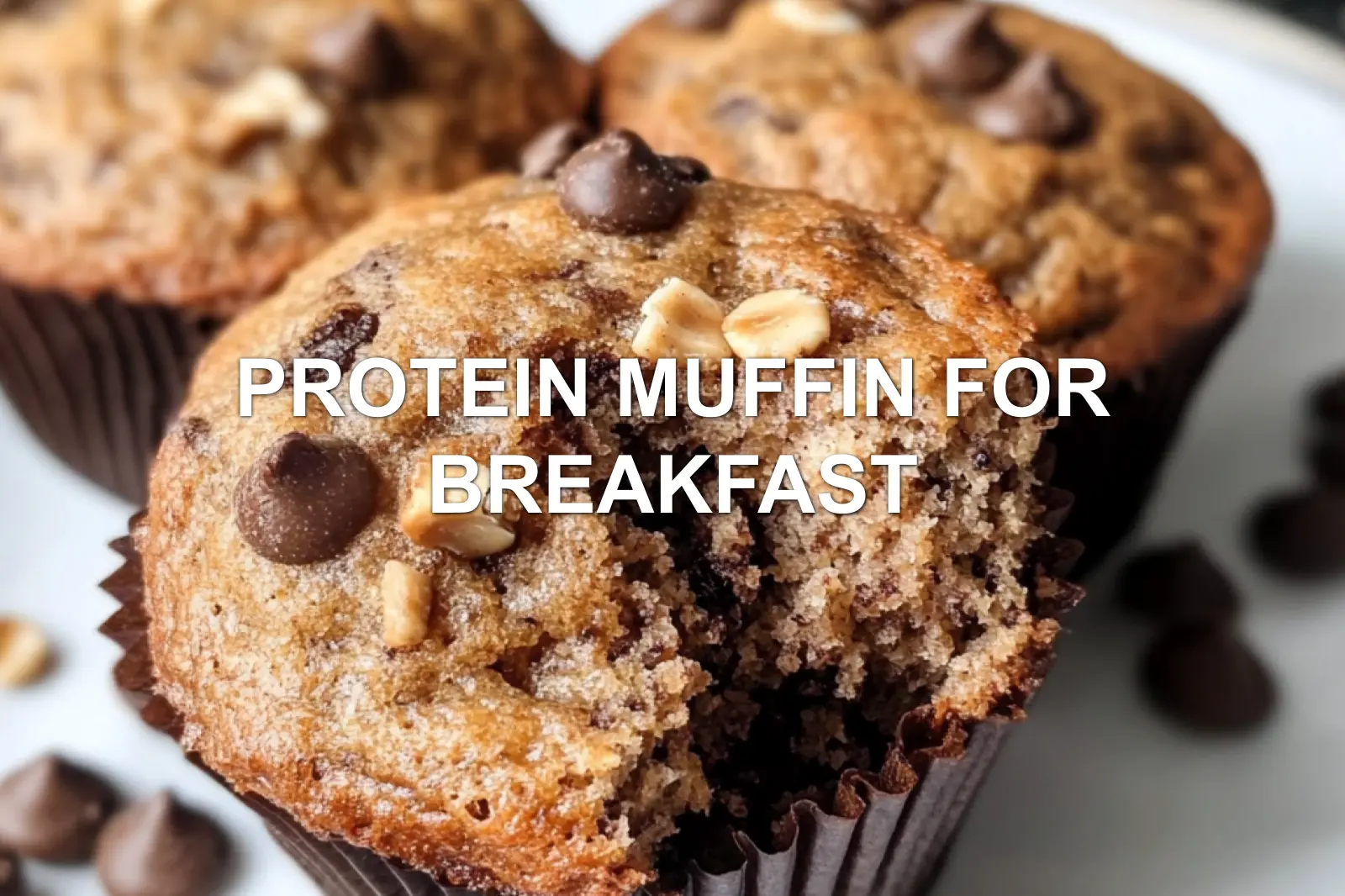 How to Make the Perfect Protein Muffin for Breakfast 1 PROTEIN MUFFIN FOR BREAKFAST centered hero view, clean and uncluttered