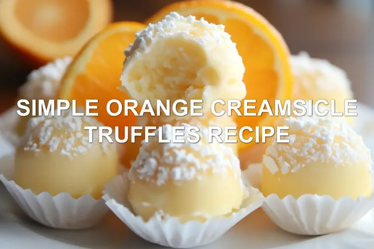 Make Simple Orange Creamsicle Truffles: Quick and Irresistible