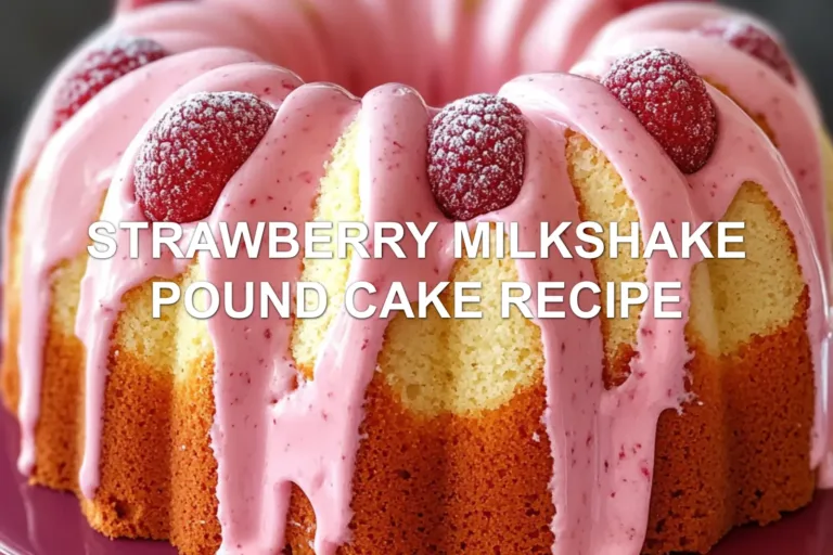 Strawberry Milkshake Pound Cake Recipe Everyone Loves