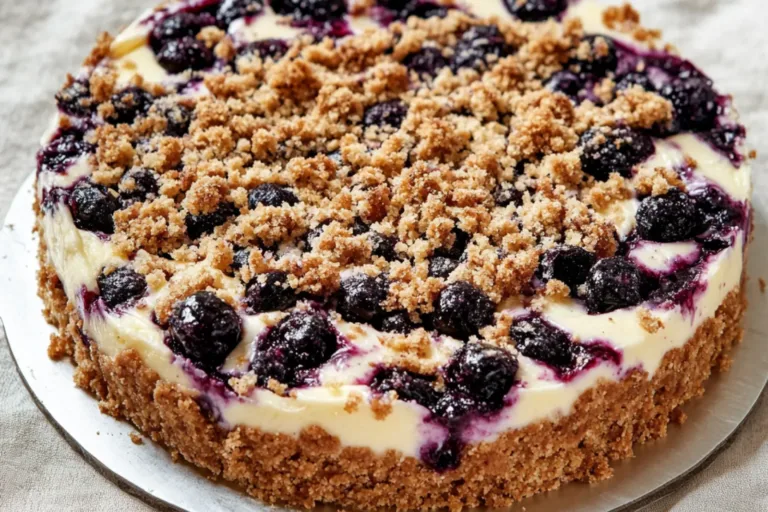 Blueberry Crumble Cheesecake Recipe Easy and Delicious