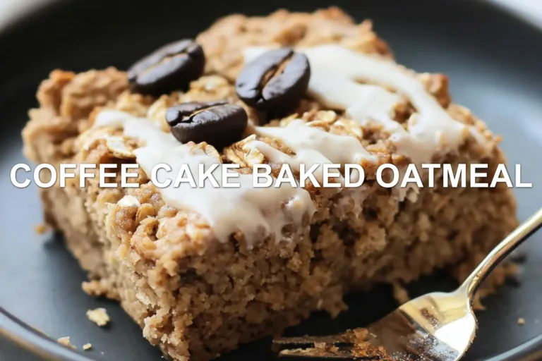 Coffee Cake Baked Oatmeal Recipe Easy and Irresistible