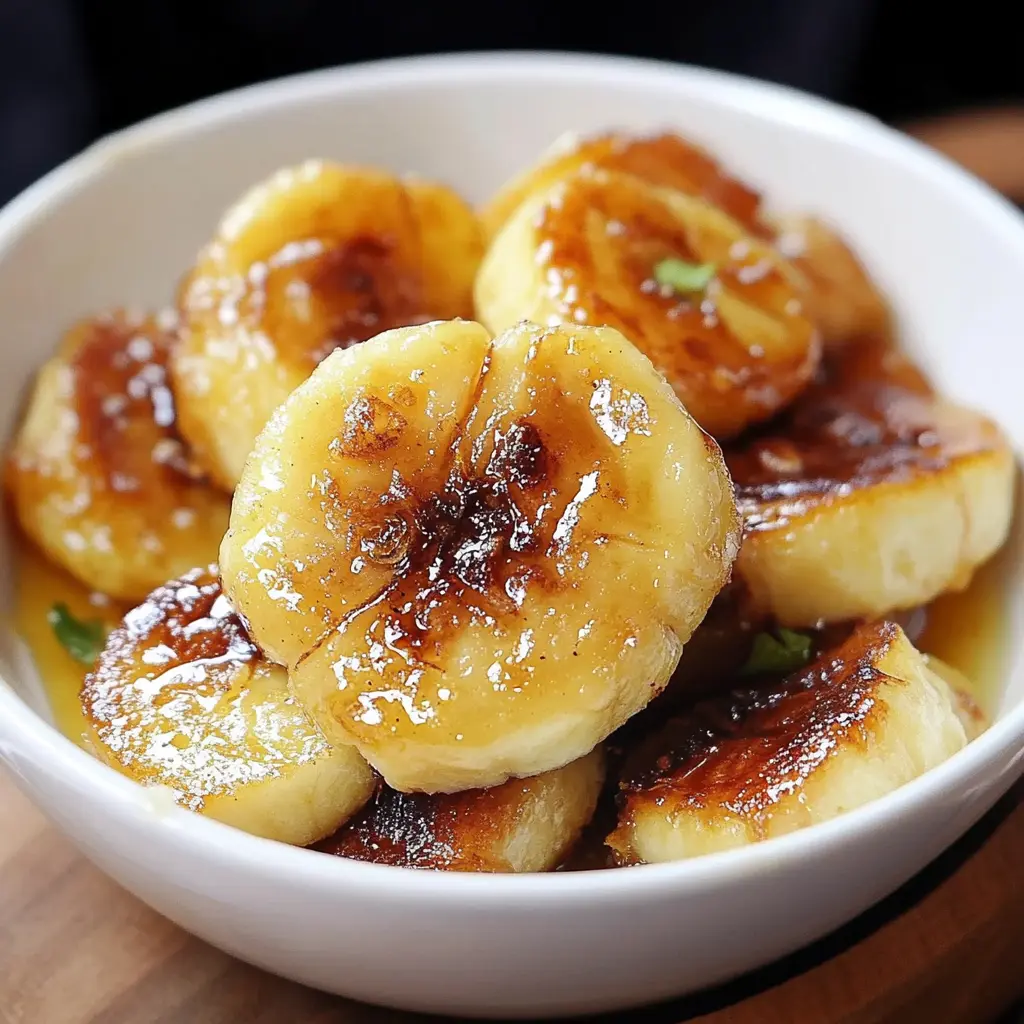 Air Fryer Caramelized Bananas Easy Recipe Perfect Now 1 AIR FRYER CARAMELIZED BANANAS centered hero view, clean and uncluttered