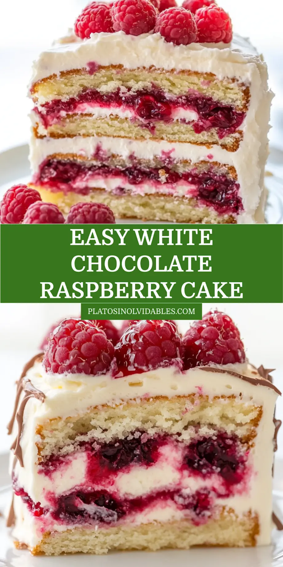 White chocolate raspberry cake with four layers, perfect for celebrations and special occasions