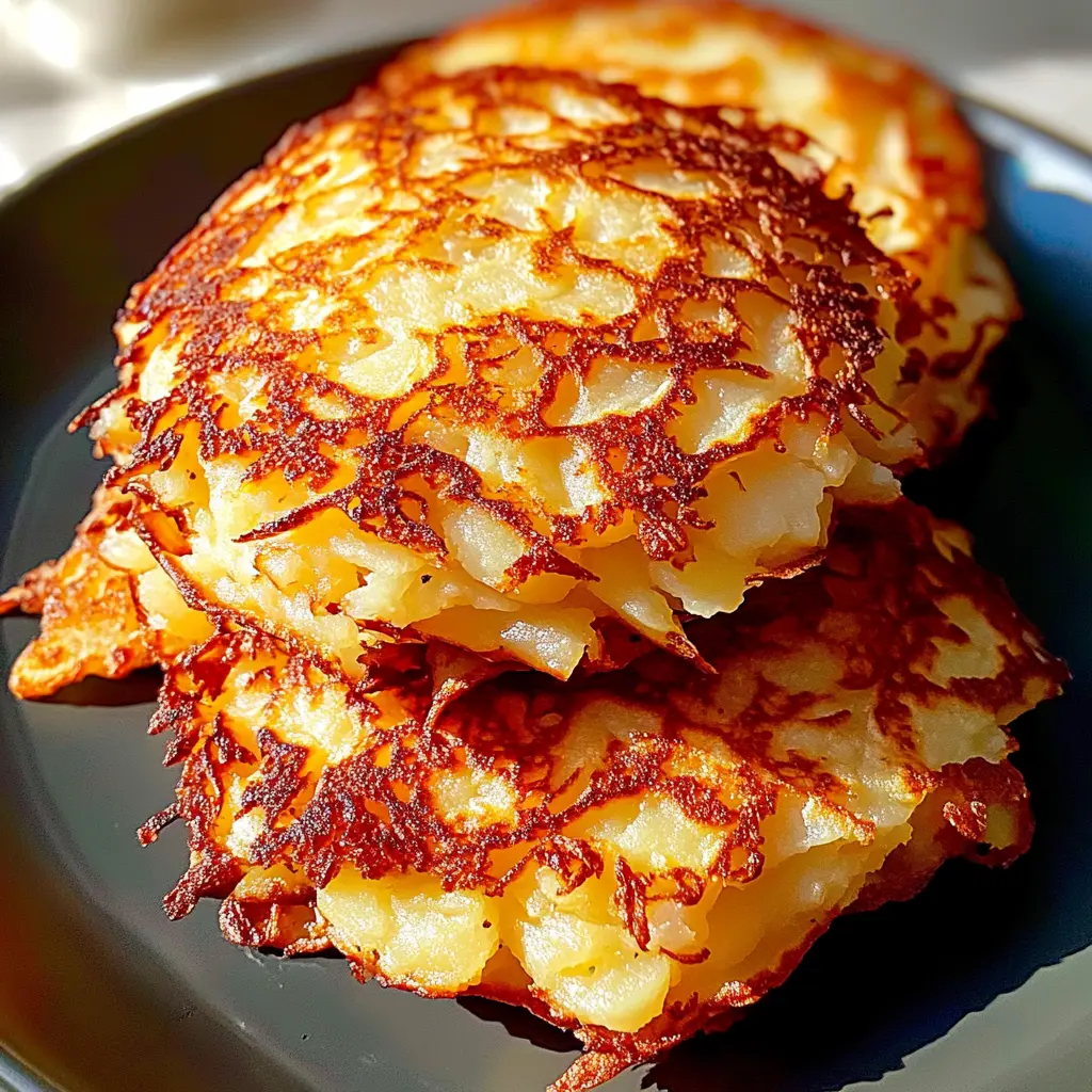 GERMAN POTATO PANCAKES centered hero view, clean and uncluttered