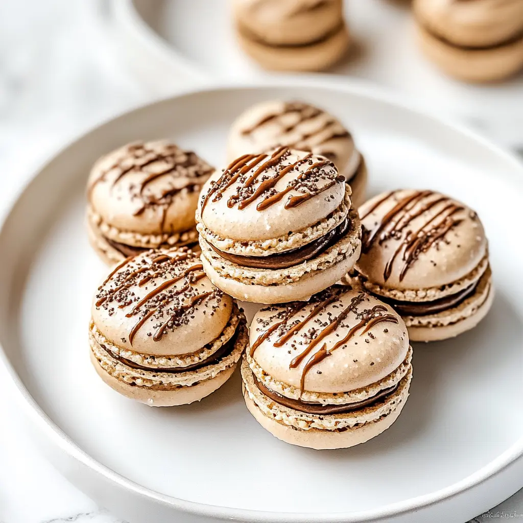 Mocha Macarons Recipe Easy Homemade Delicious Treats 1 MOCHA MACARONS centered hero view, clean and uncluttered