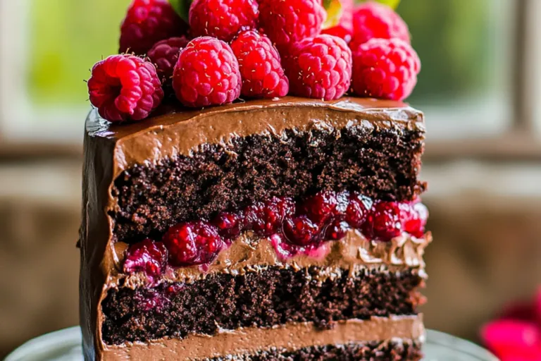 Best Chocolate Raspberry Layer Cake Recipe Ever