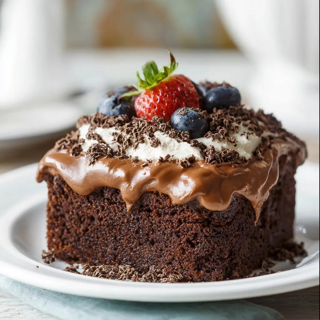 Chocolate Poke Cake Irresistible Rich Dessert You Need to Make Now 2 Chocolate poke cake party dessert