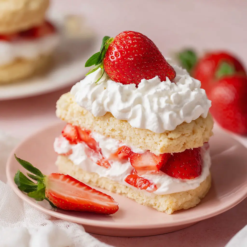Strawberry cottage cheese shortcake for summer brunch