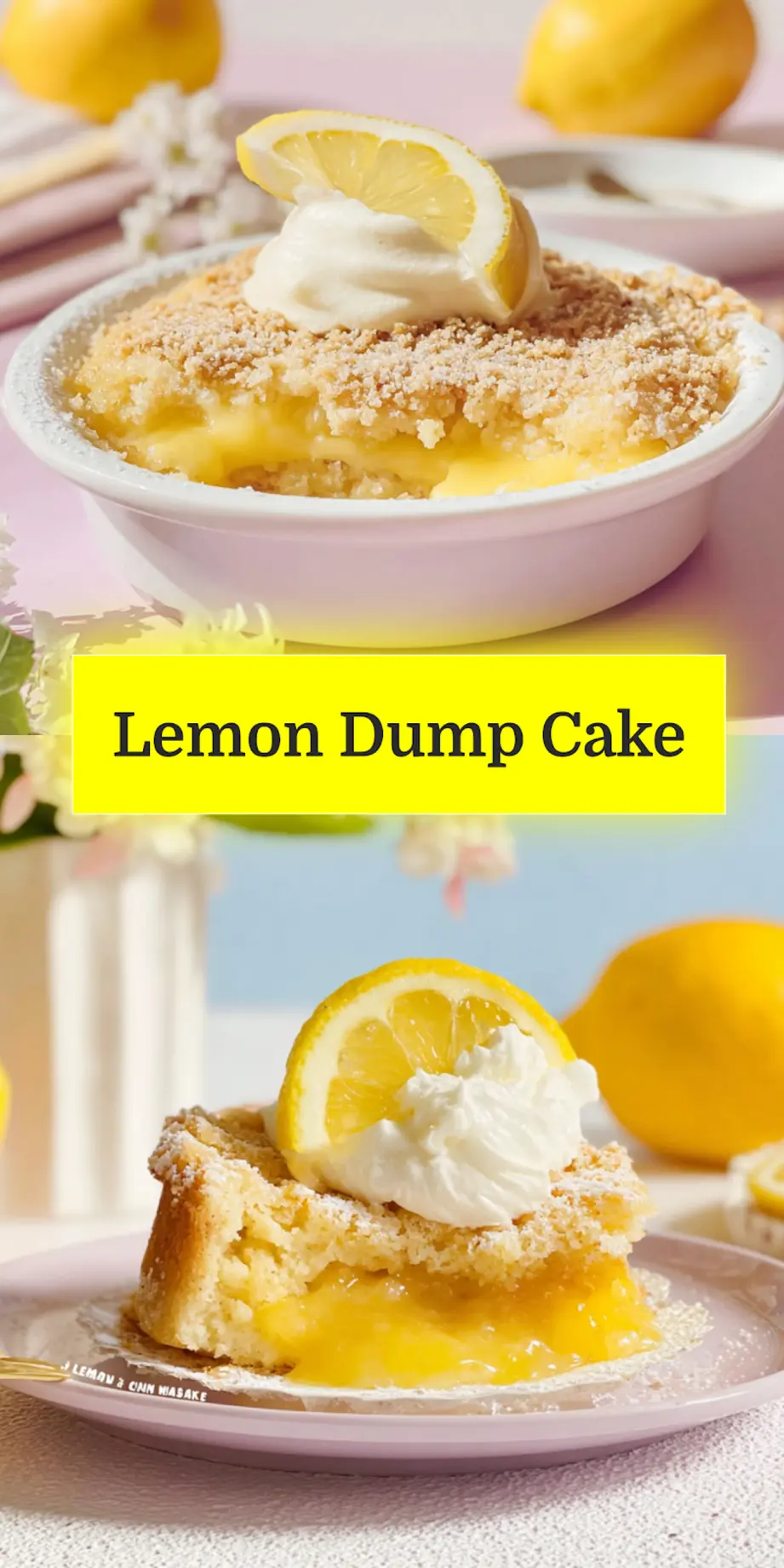 Lemon Dump Cake Easy Cozy Way to Make Your Best Dessert 3 Lemon pie filling dump cake for spring brunch