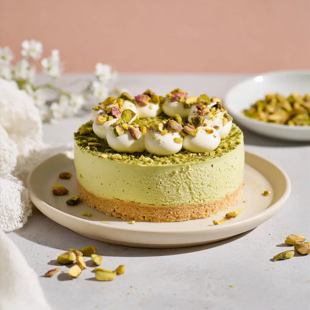 No Bake Pistachio Cheesecake Is the Most Irresistible Easy Dessert You Will Love 2 No bake pistachio cheesecake for spring dessert occasions