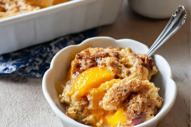 Peach Cobbler Dump Cake Warm Comforting Recipe You Will Love